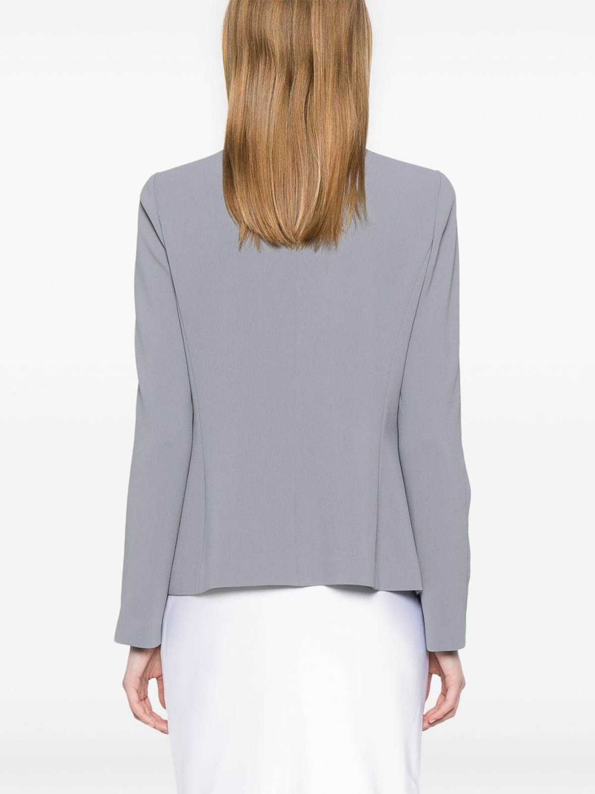 Emporio Armani Stylish Polyester Jacket In Gray