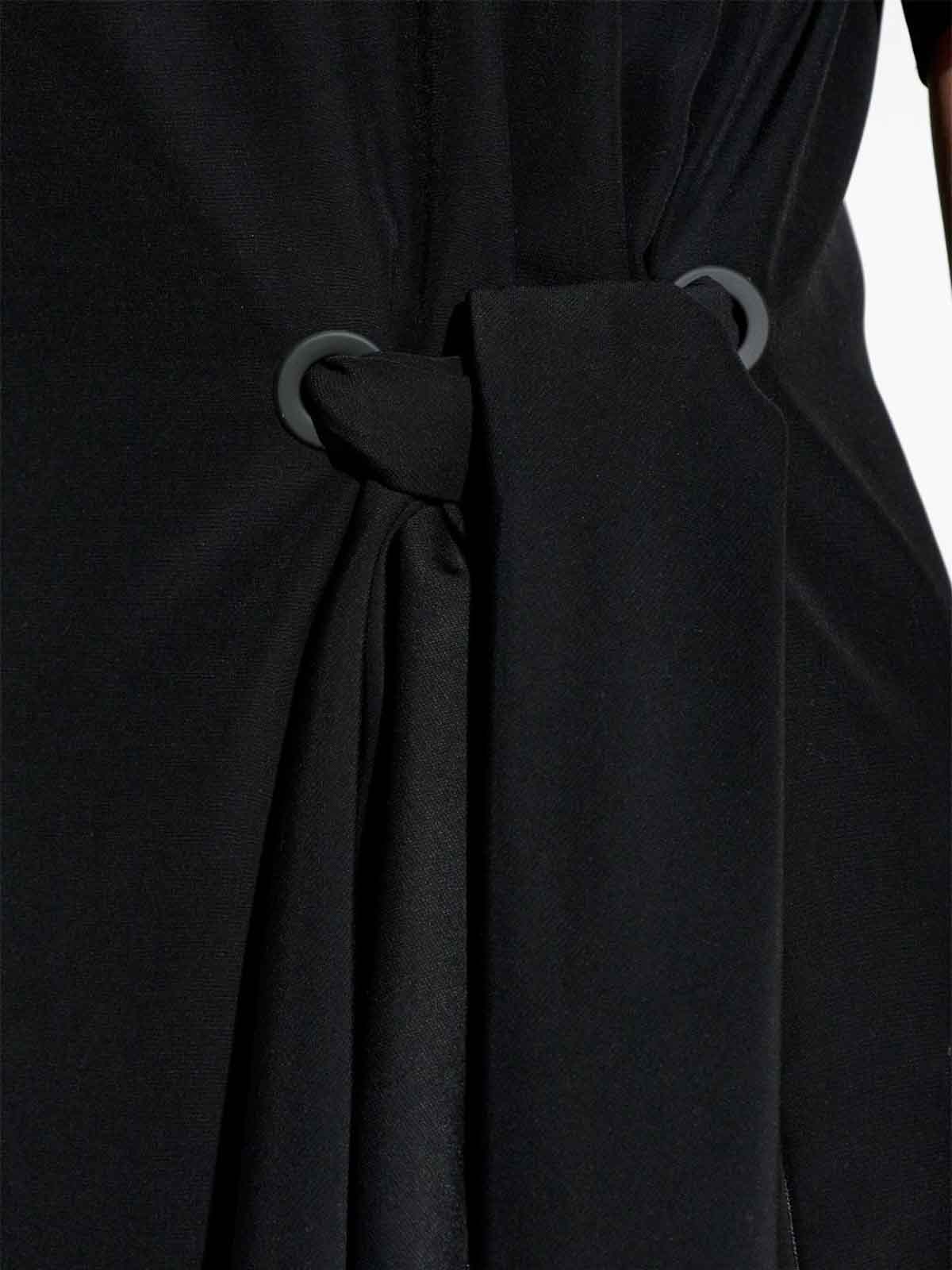 Emporio Armani Women's Midi Dress With Waist Knot In Black