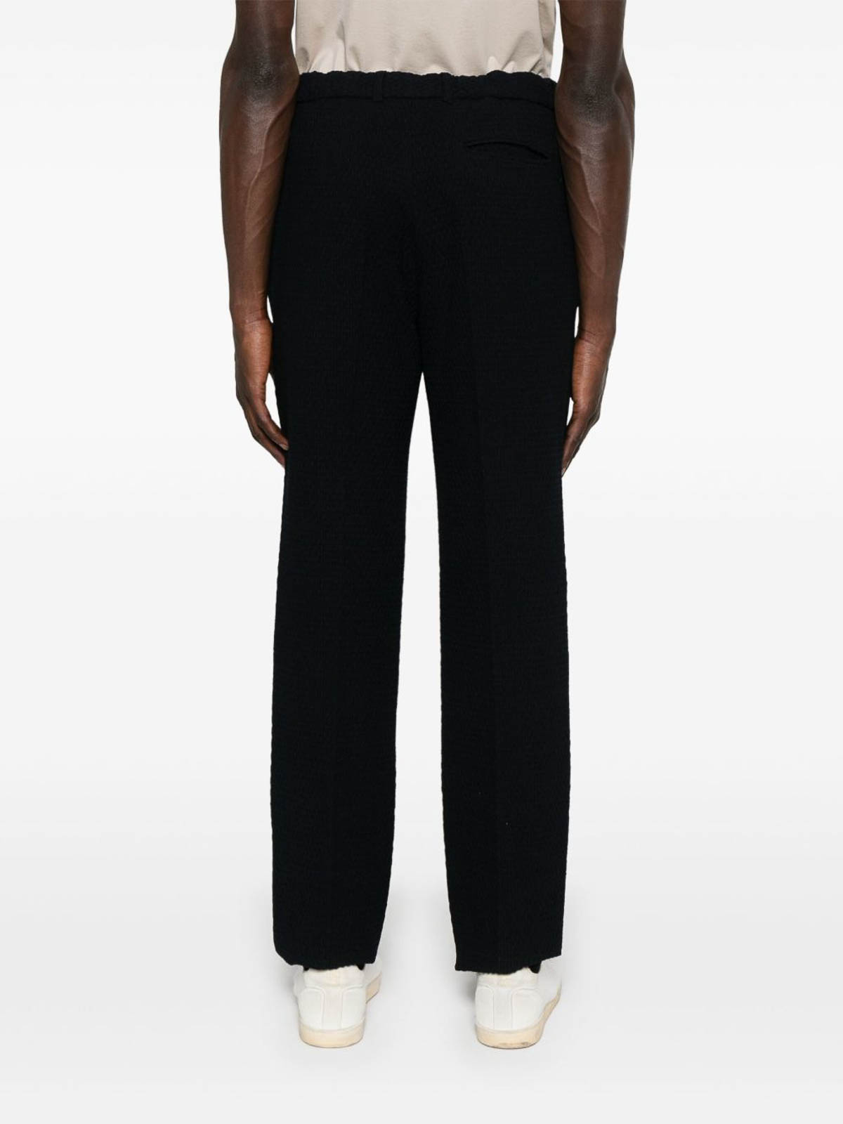Emporio Armani Wool Trousers In Blue