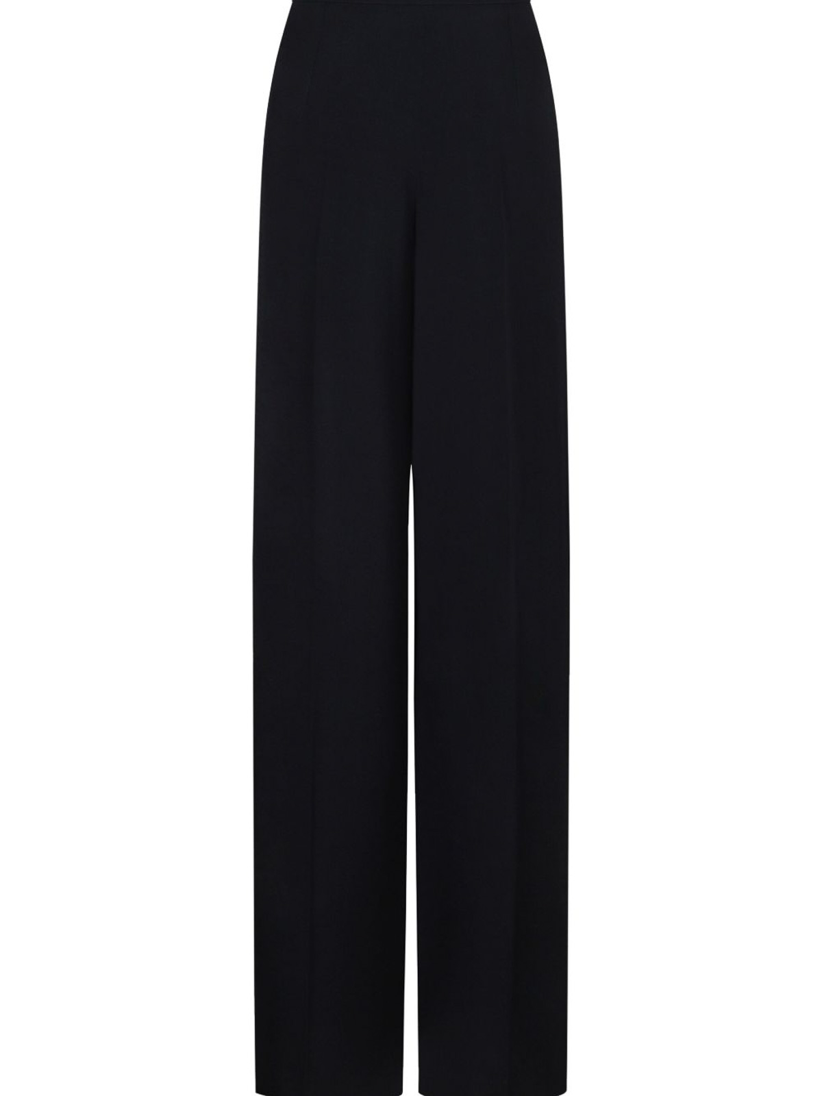 Emporio Armani Crepe Trousers In Black