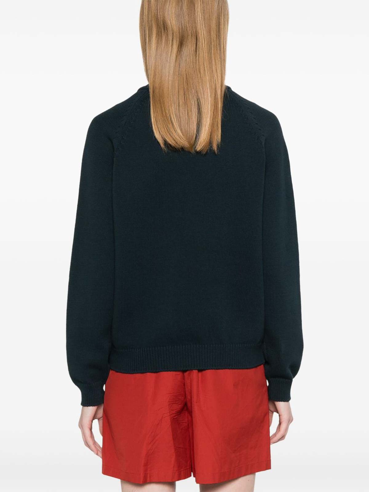 Emporio Armani Women's Sweater With Maxi Ea Icon Logo In Blue