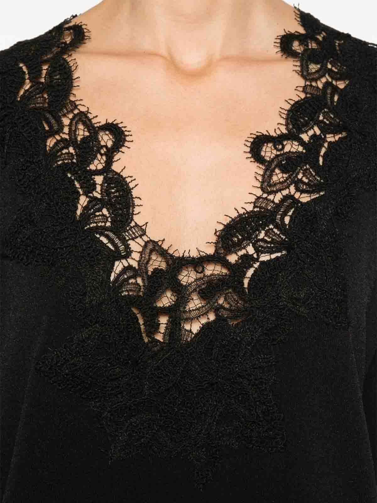 Ermanno Firenze Long-sleeved Sweater In Black