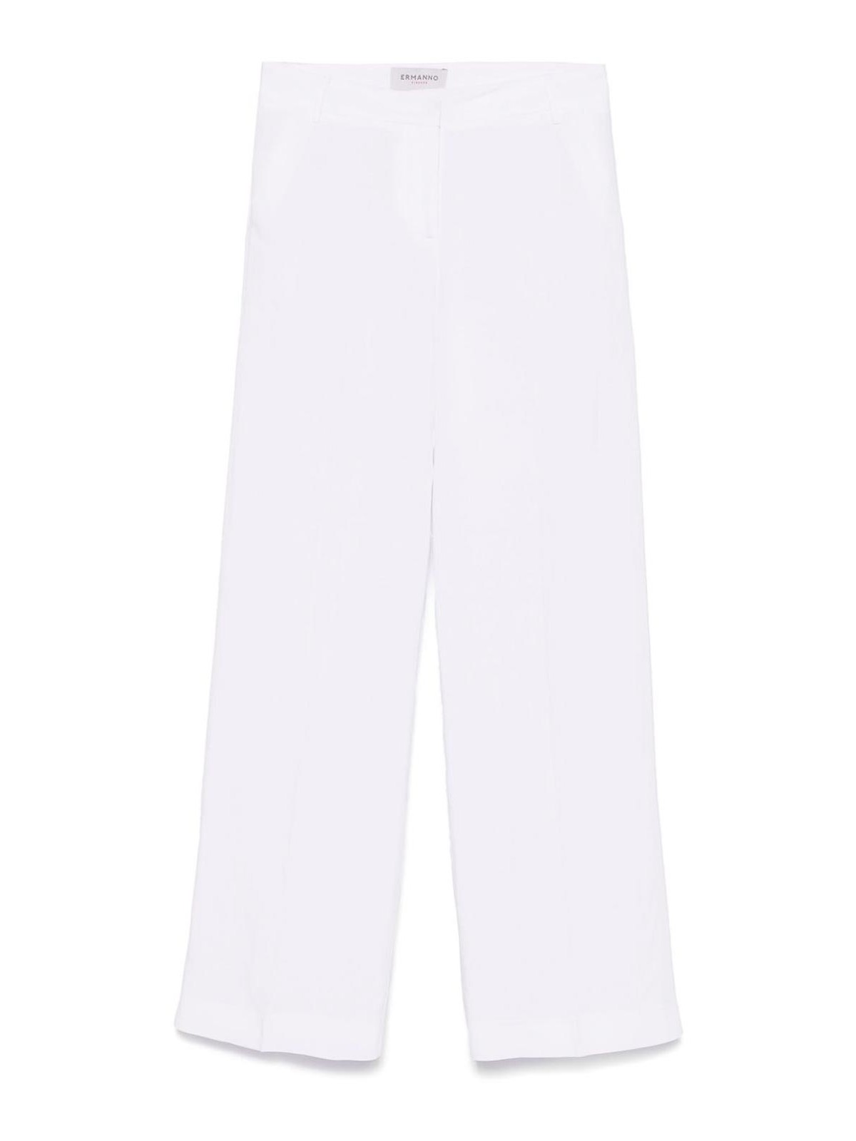 Ermanno Firenze Linen Blend Trousers In White