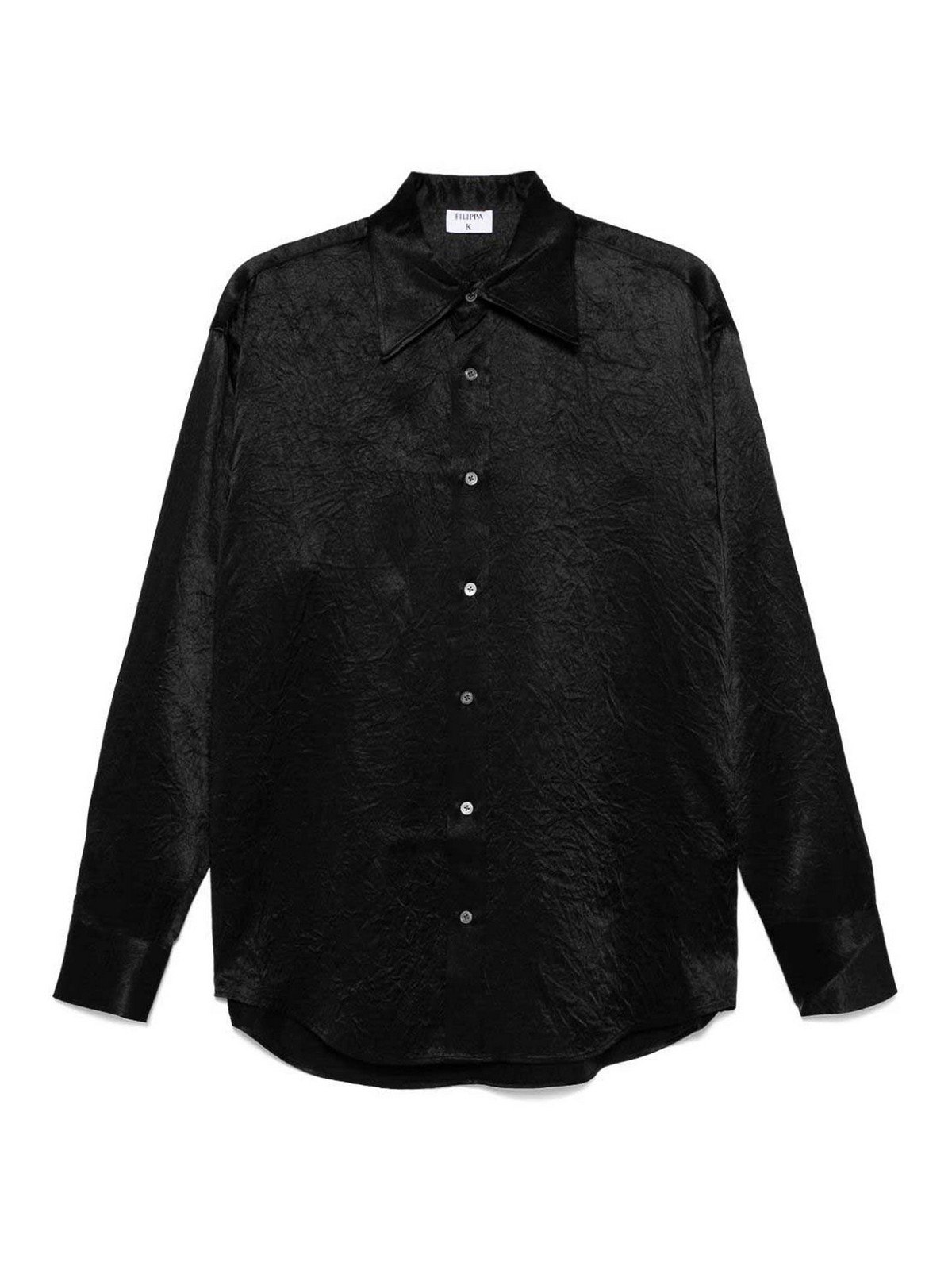 Filippa K Crinkle Shirt In Black