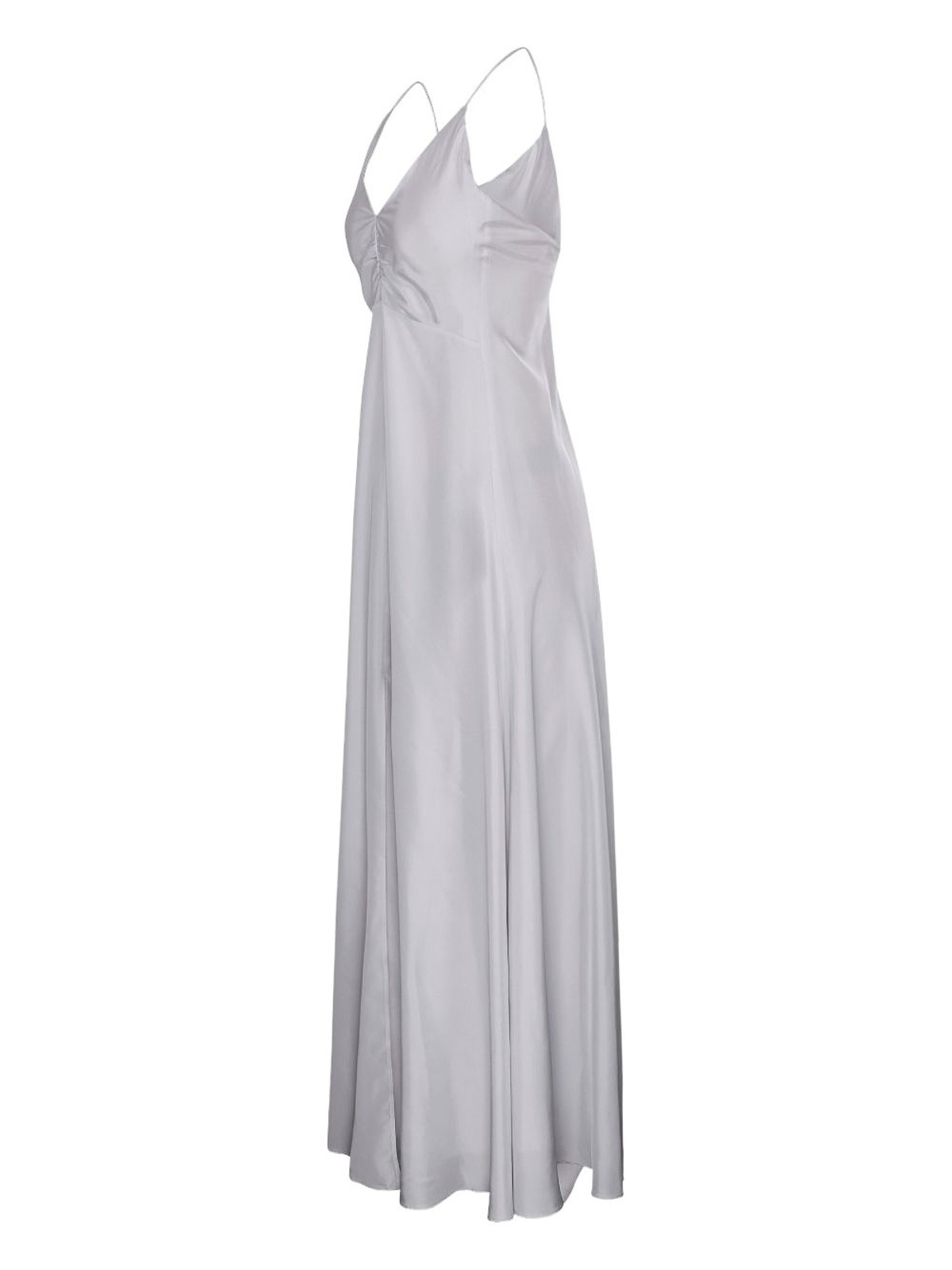 Forte Forte Women Long Silk Slip Dress In Gray