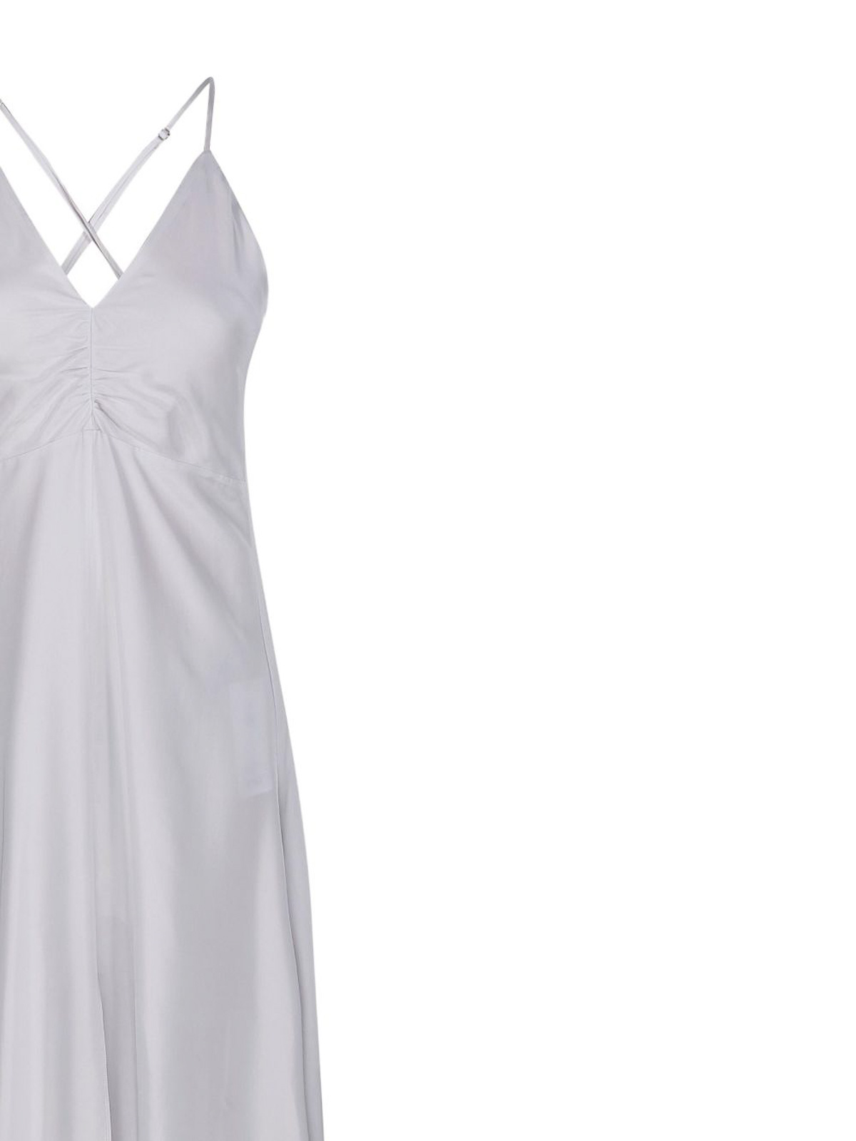 Forte Forte Women Long Silk Slip Dress In Gray