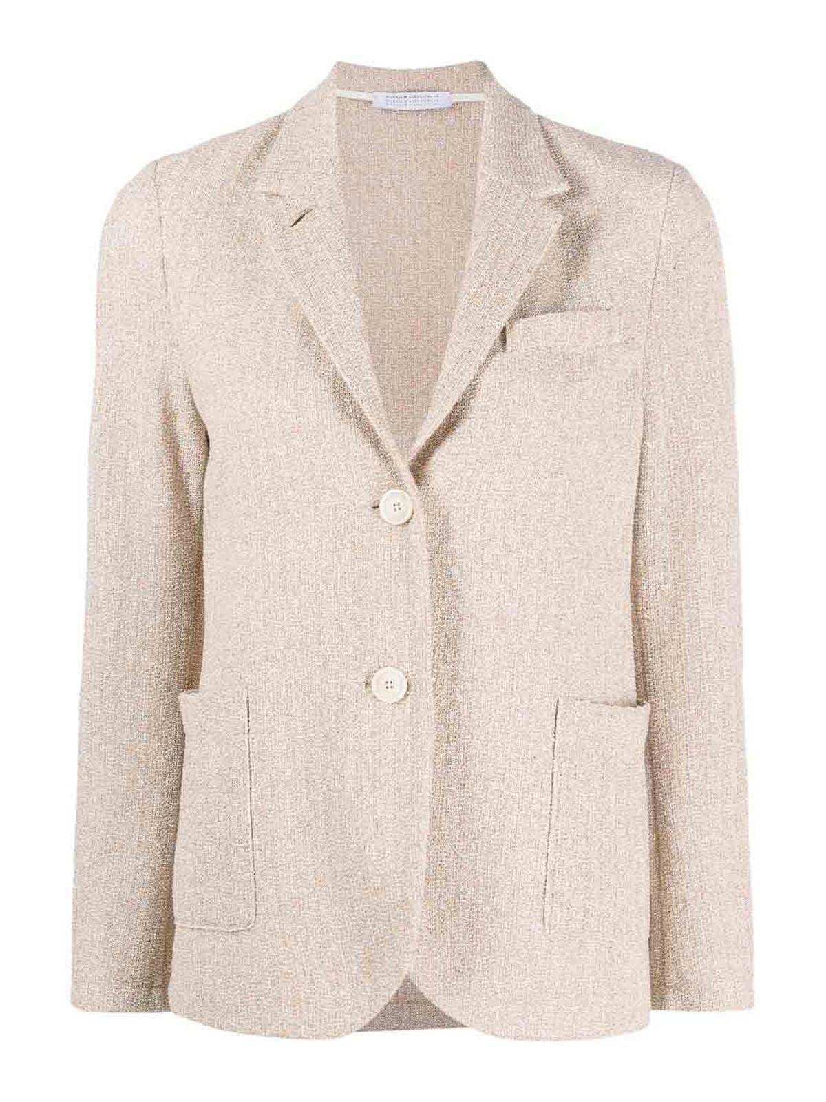 Harris Wharf London Cotton Blend Single-breasted Jacket In Neutral
