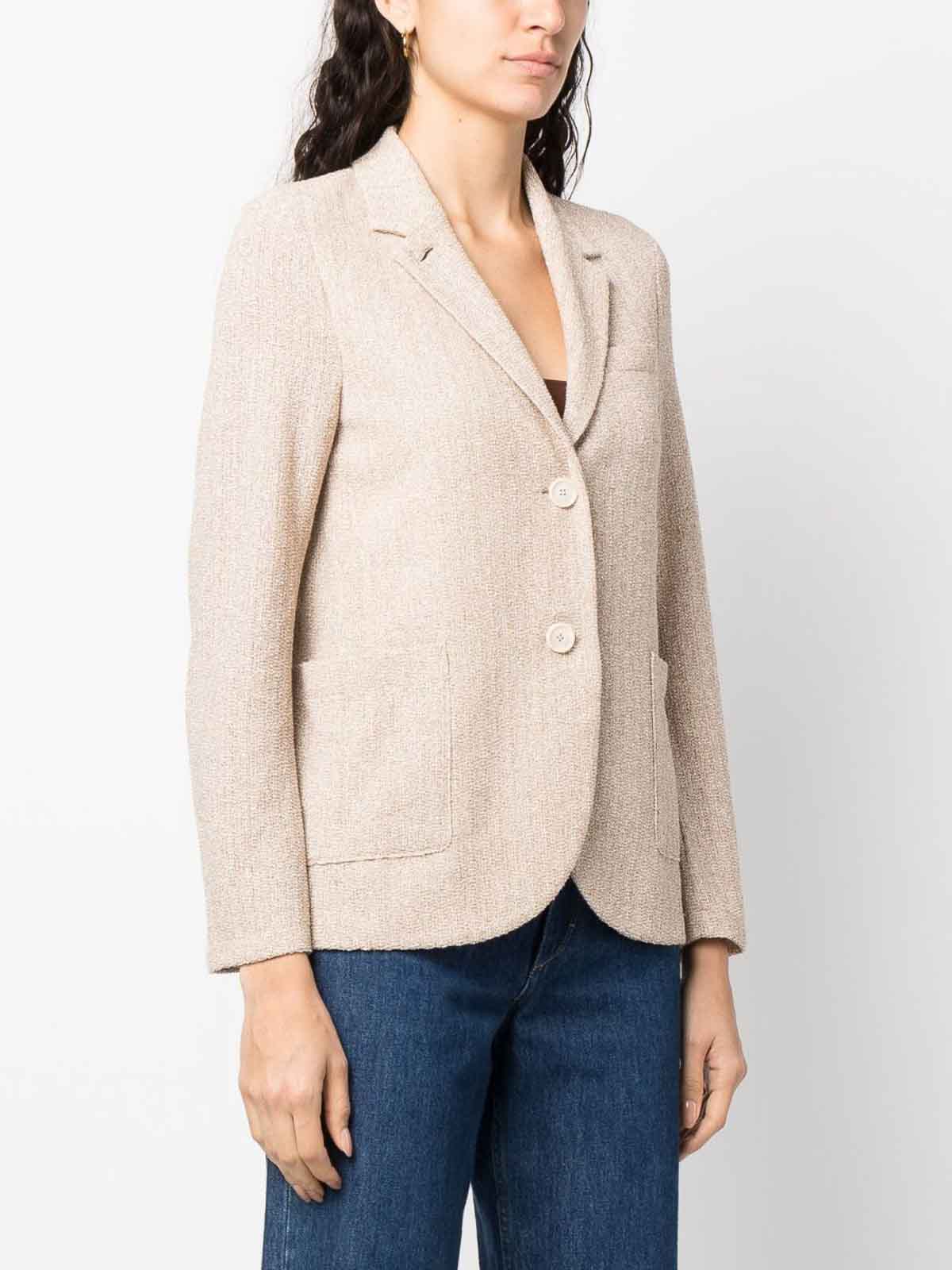 Harris Wharf London Cotton Blend Single-breasted Jacket In Neutral