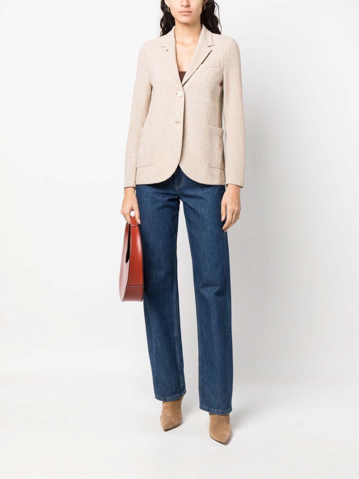 Harris Wharf London Cotton Blend Single-breasted Jacket In Neutral