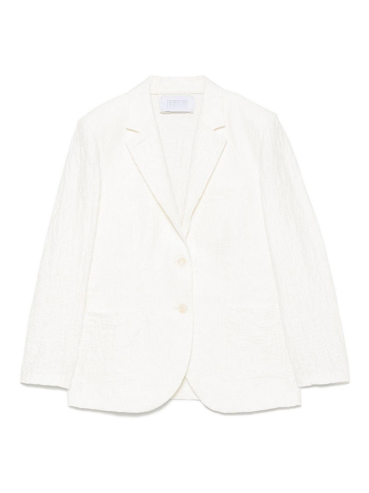 Harris Wharf London Cotton Blend Blazer Jacket In White