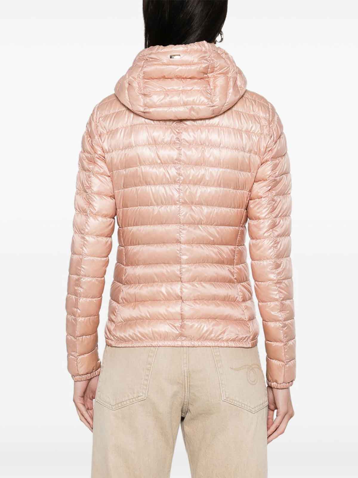 Herno Nylon Short Down Jacket In Neutral
