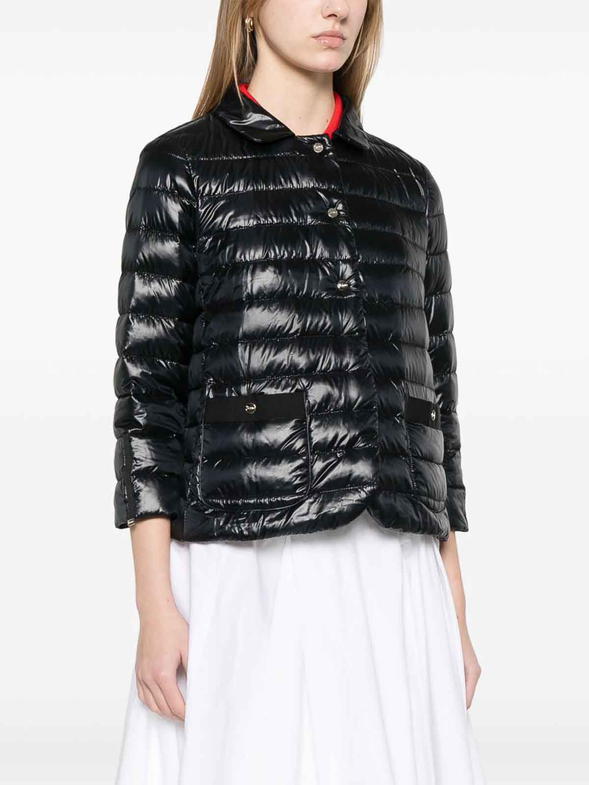 Herno Nylon Short Down Jacket In Black