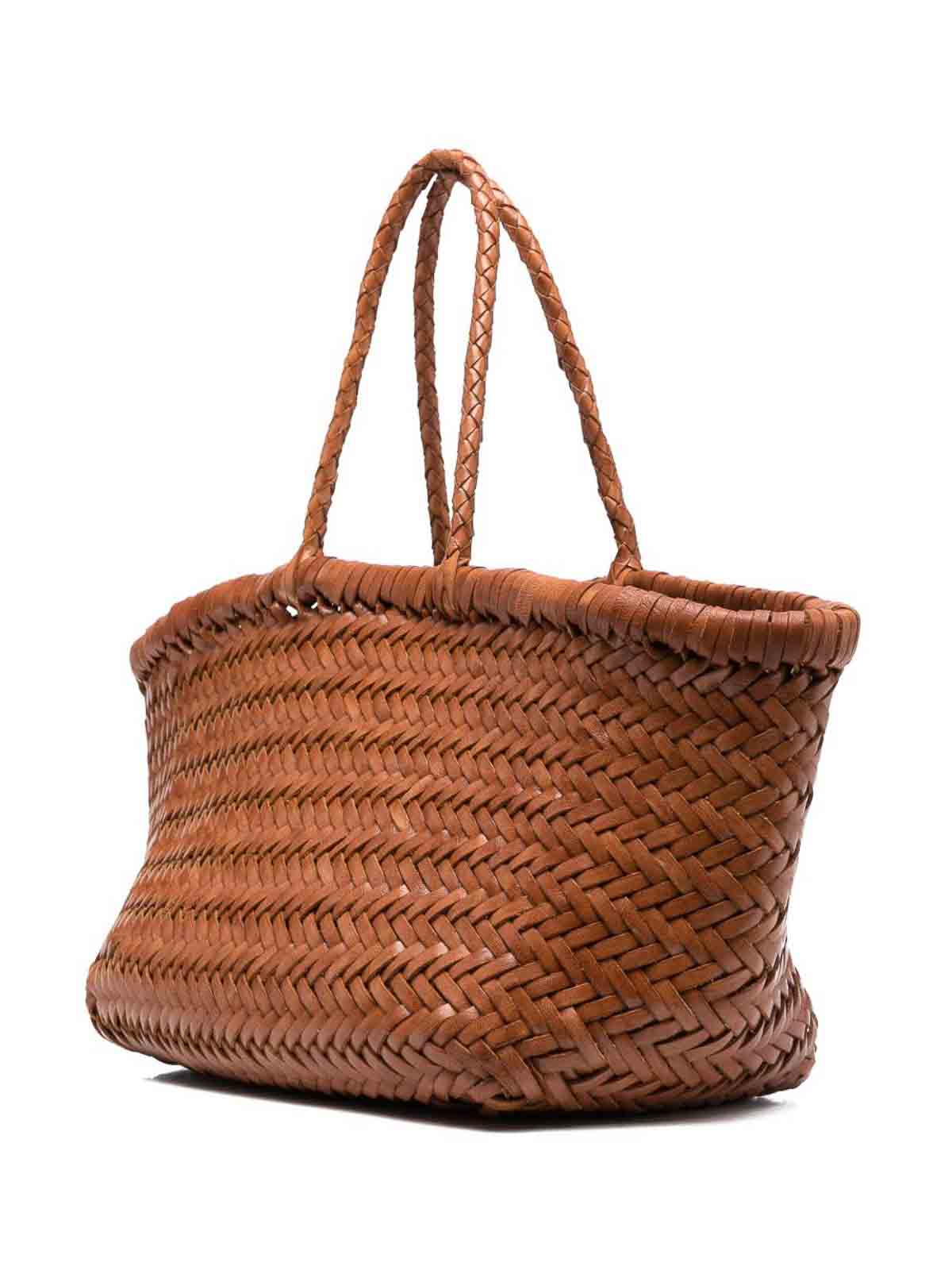 Dragon Diffusion Bamboo Triple Jump Small Tote Bag In Brown