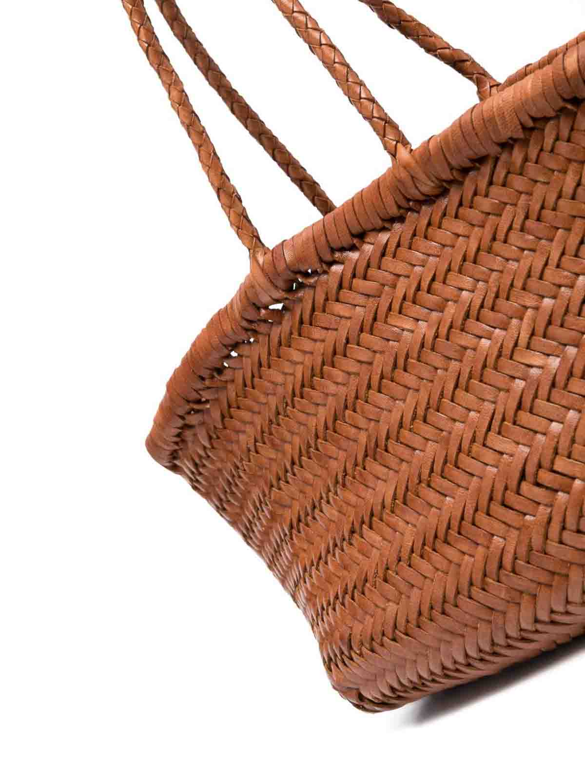 Dragon Diffusion Bamboo Triple Jump Small Tote Bag In Brown