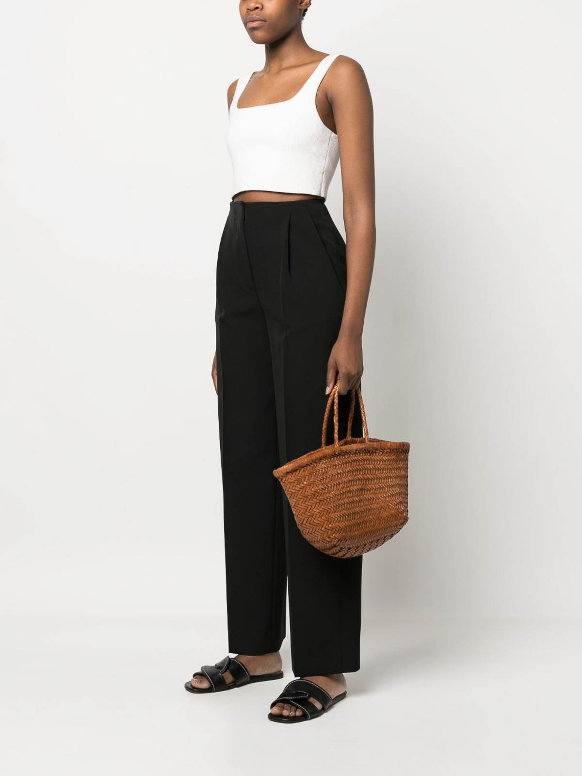 Dragon Diffusion Bamboo Triple Jump Small Tote Bag In Brown