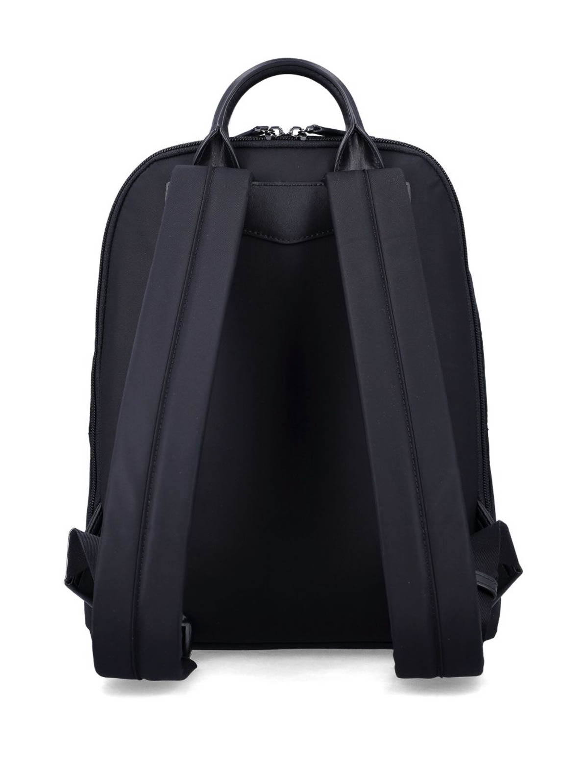 Emporio Armani Logo Nylon Backpack In Black