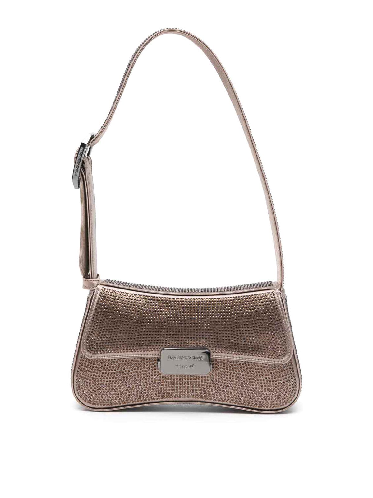 Emporio Armani Small Shoulder Bag In Brown