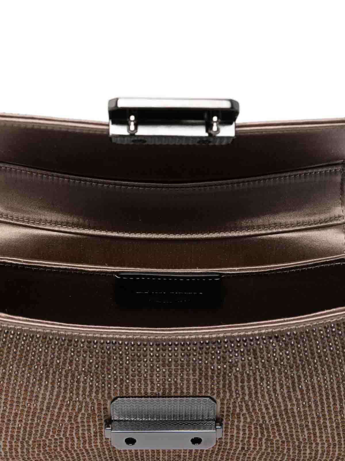 Emporio Armani Small Shoulder Bag In Brown