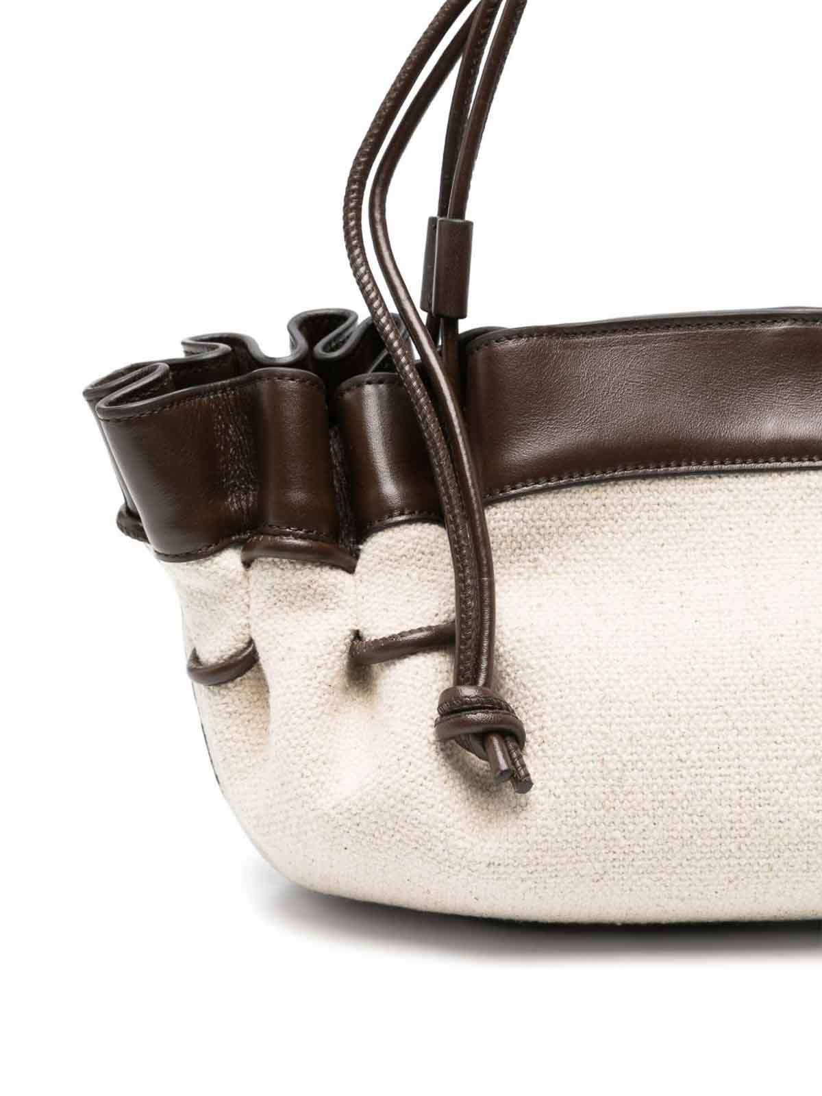 Hereu Arta Canvas Shoulder Bag In Brown