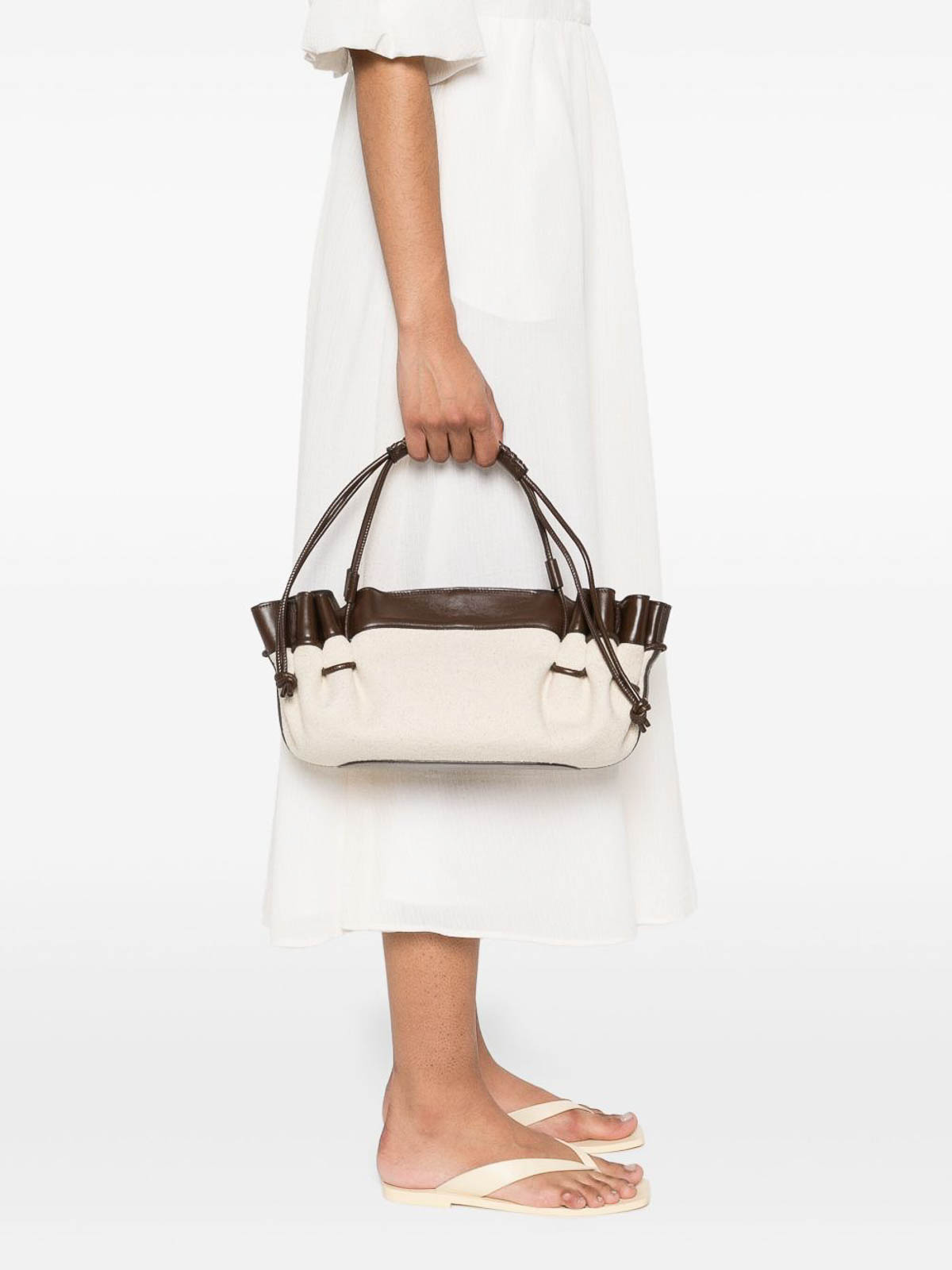 Hereu Arta Canvas Shoulder Bag In Brown