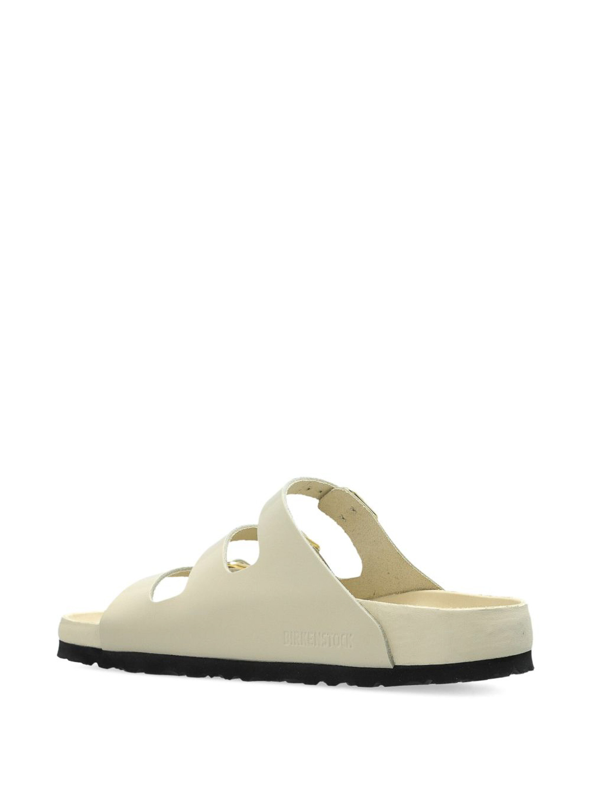 Birkenstock Womens Florida Faux-leather Sandals Ecru Exq High Shine Eur 41 / 8 Uk In Neutral