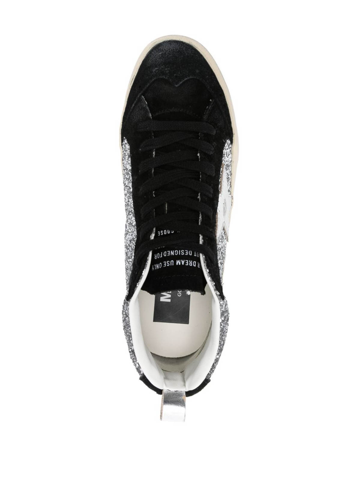 Golden Goose Black Mid Star Leather Sneakers In Black
