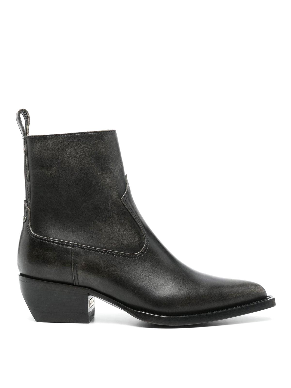 Golden Goose Debbie Leather Boots In Black