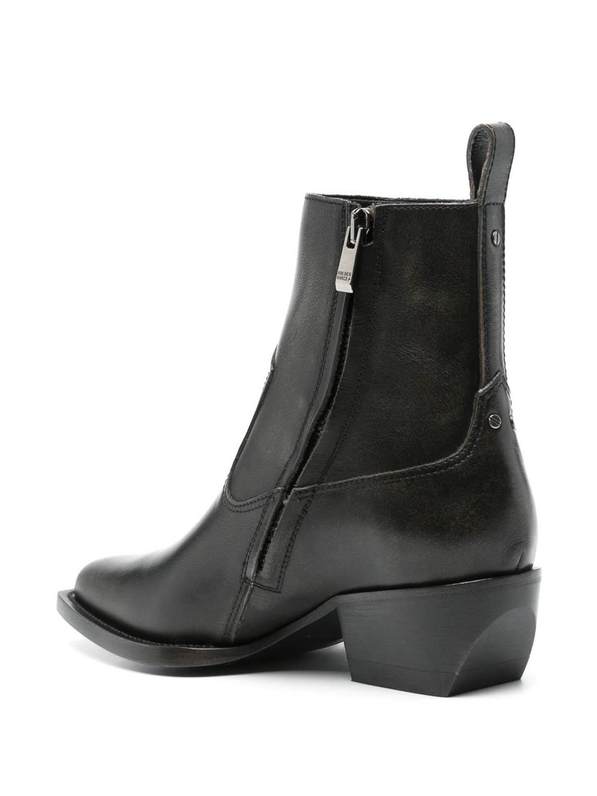 Golden Goose Debbie Leather Boots In Black