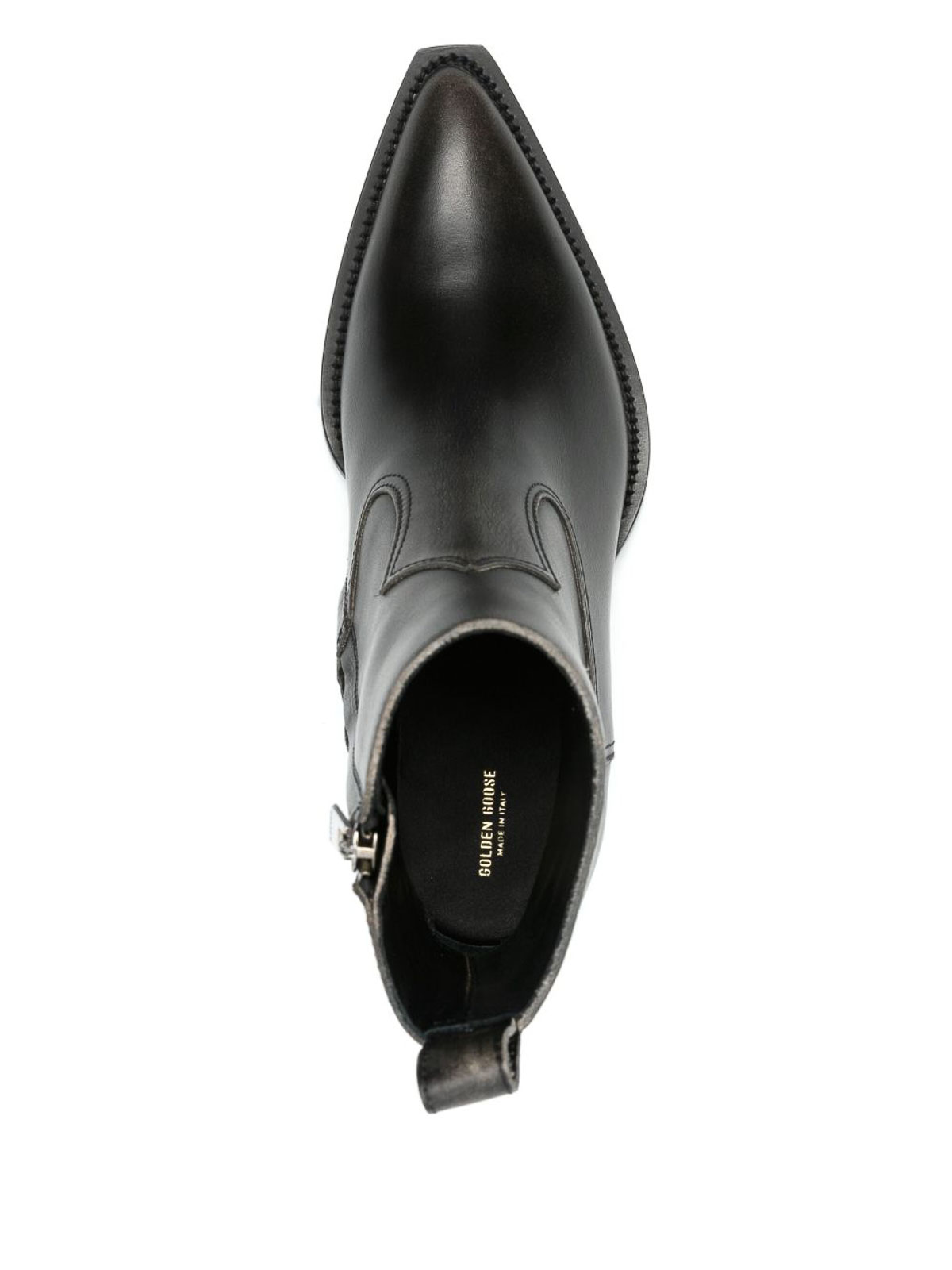 Golden Goose Debbie Leather Boots In Black