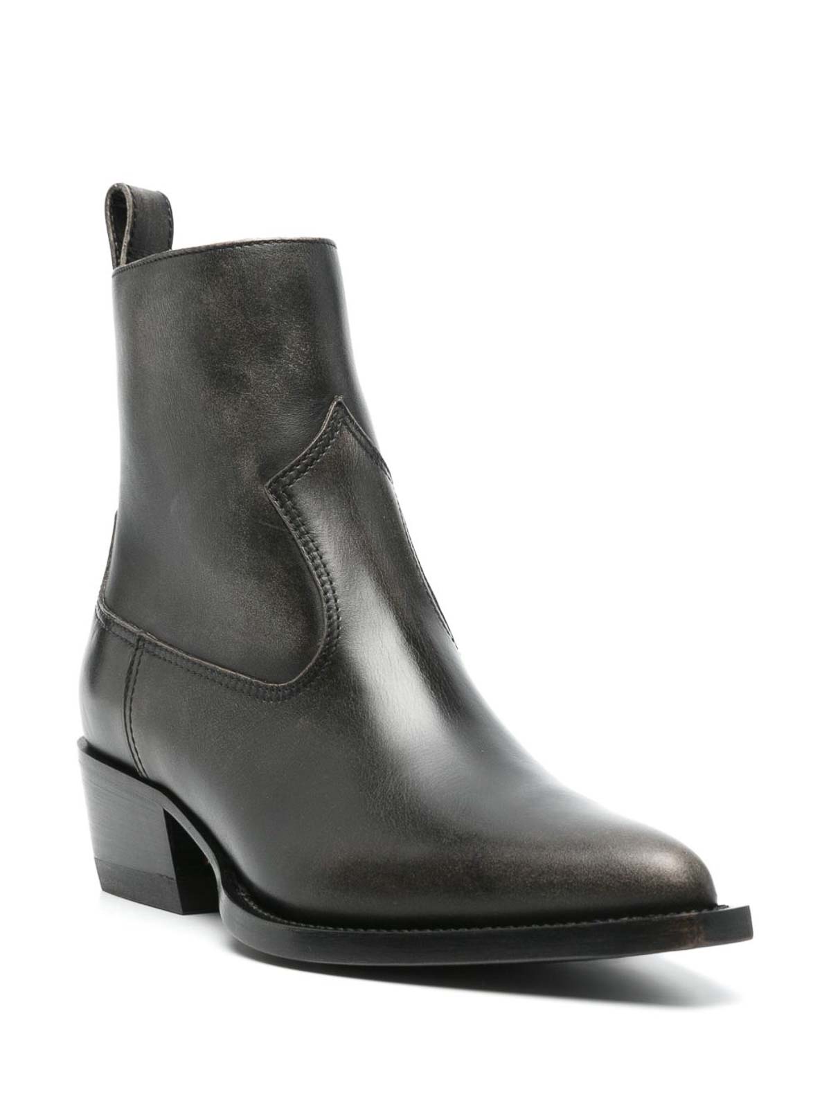 Golden Goose Debbie Leather Boots In Black