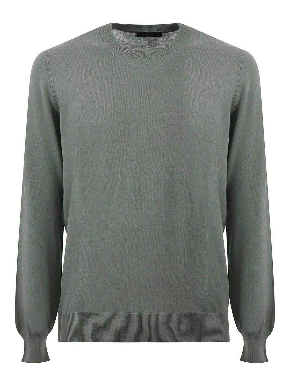 Fay Cotton Yarn Sweater In Green