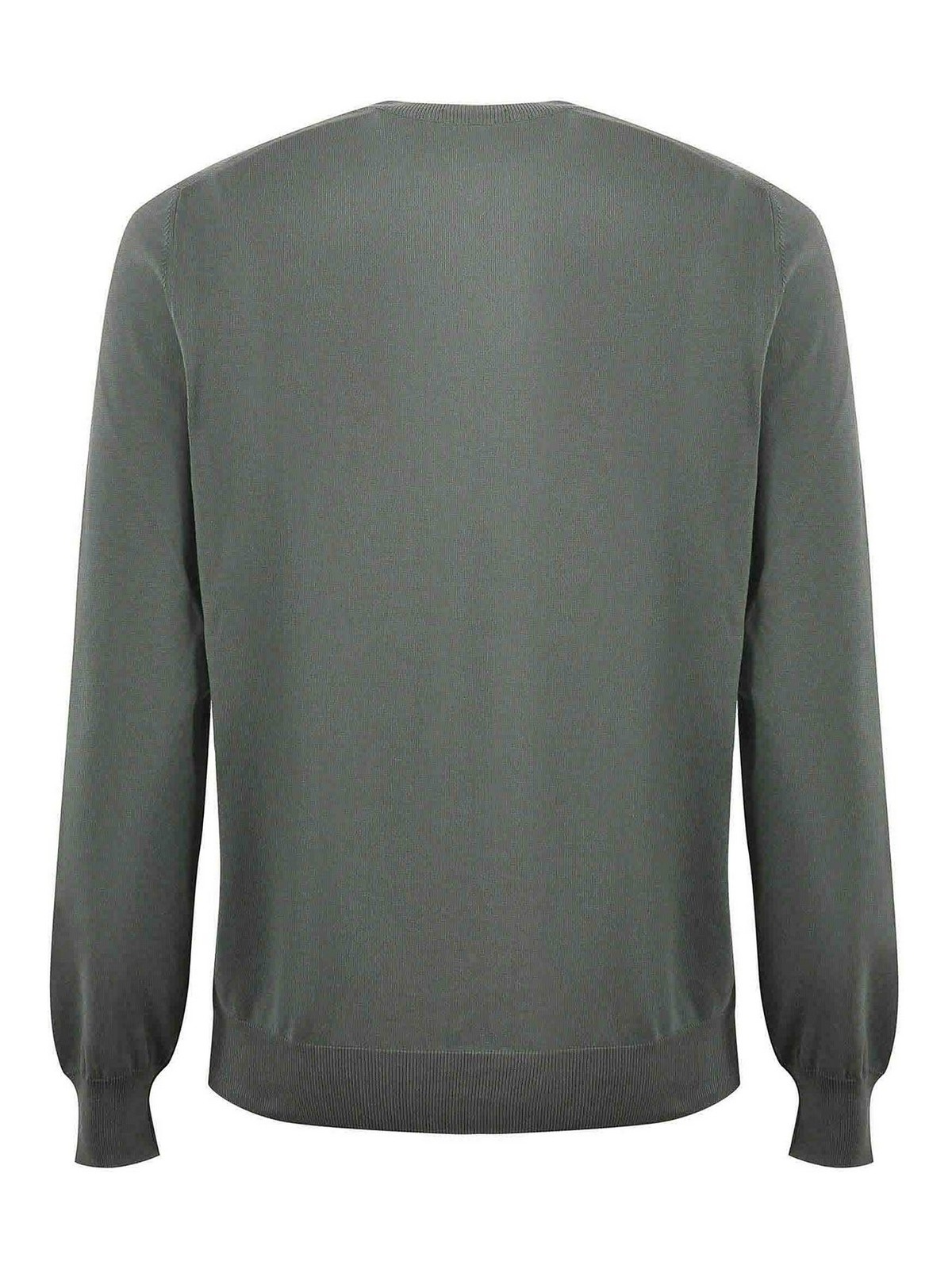 Fay Cotton Yarn Sweater In Green