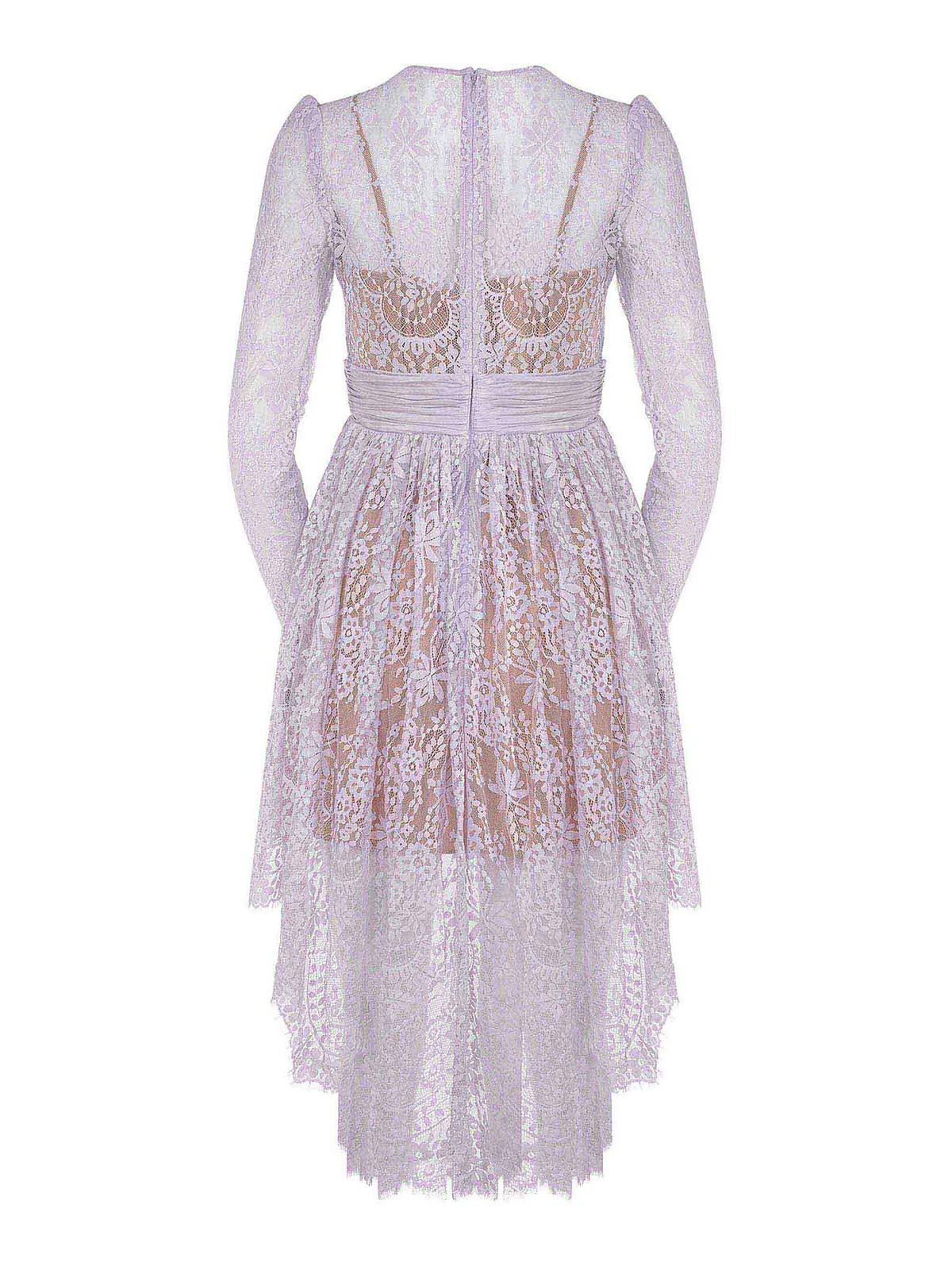Self-portrait Dress Made Of Cotoon Blend In Purple