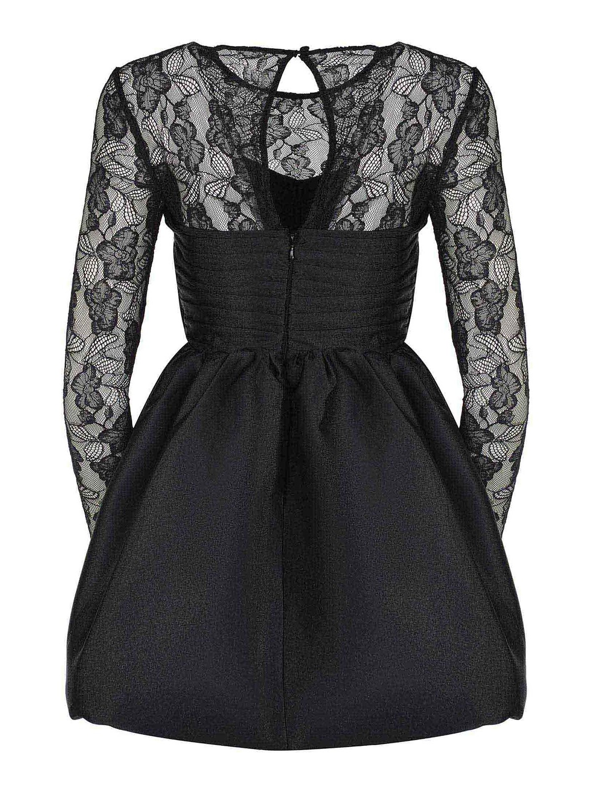 Self-portrait Dress Made Of Cotton Blend In Black