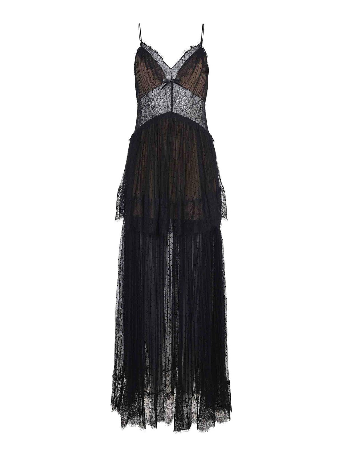 Self-portrait Dress Made Of Polyester In Black