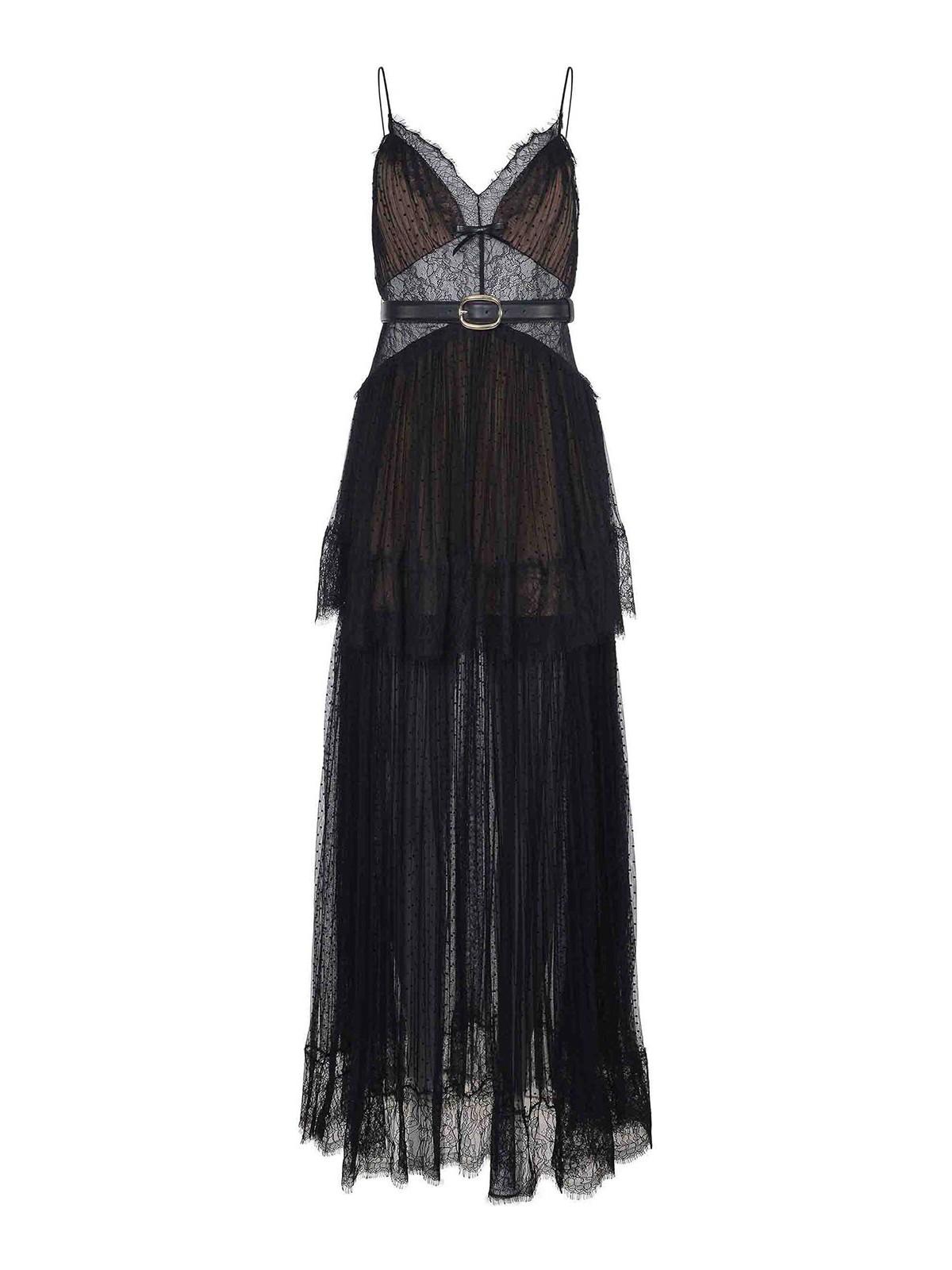 Self-portrait Dress Made Of Polyester In Black