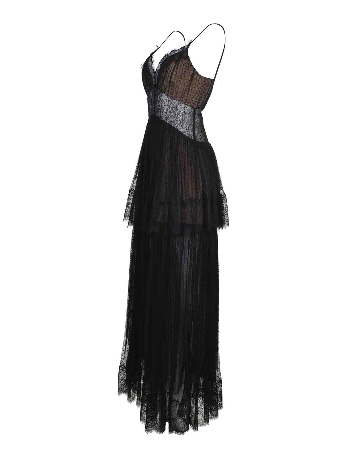 Self-portrait Dress Made Of Polyester In Black