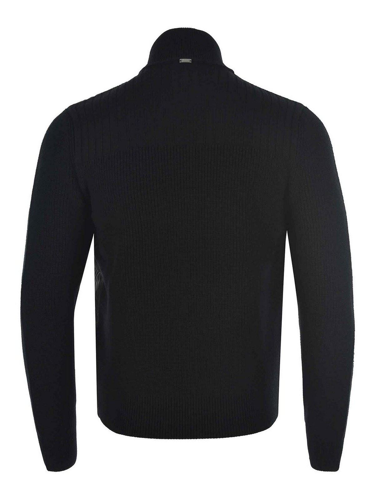 Herno Men Knitted And Padded Cardigan In Black
