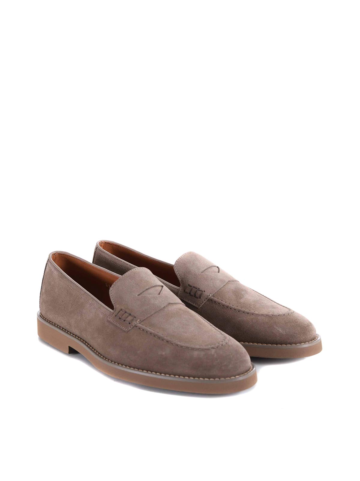 Doucal's Doucals Moccasins In Suede In Gray