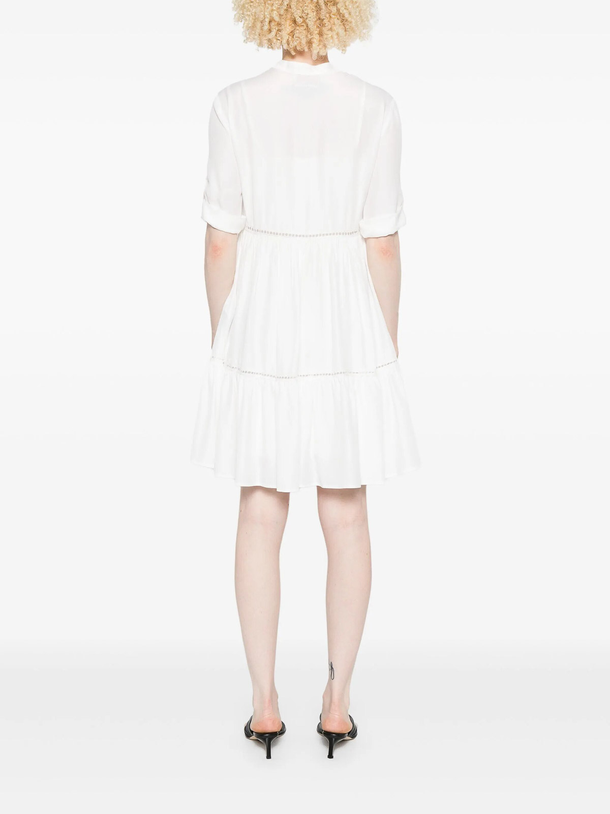 Ermanno Firenze Cotton Mini Dress In White