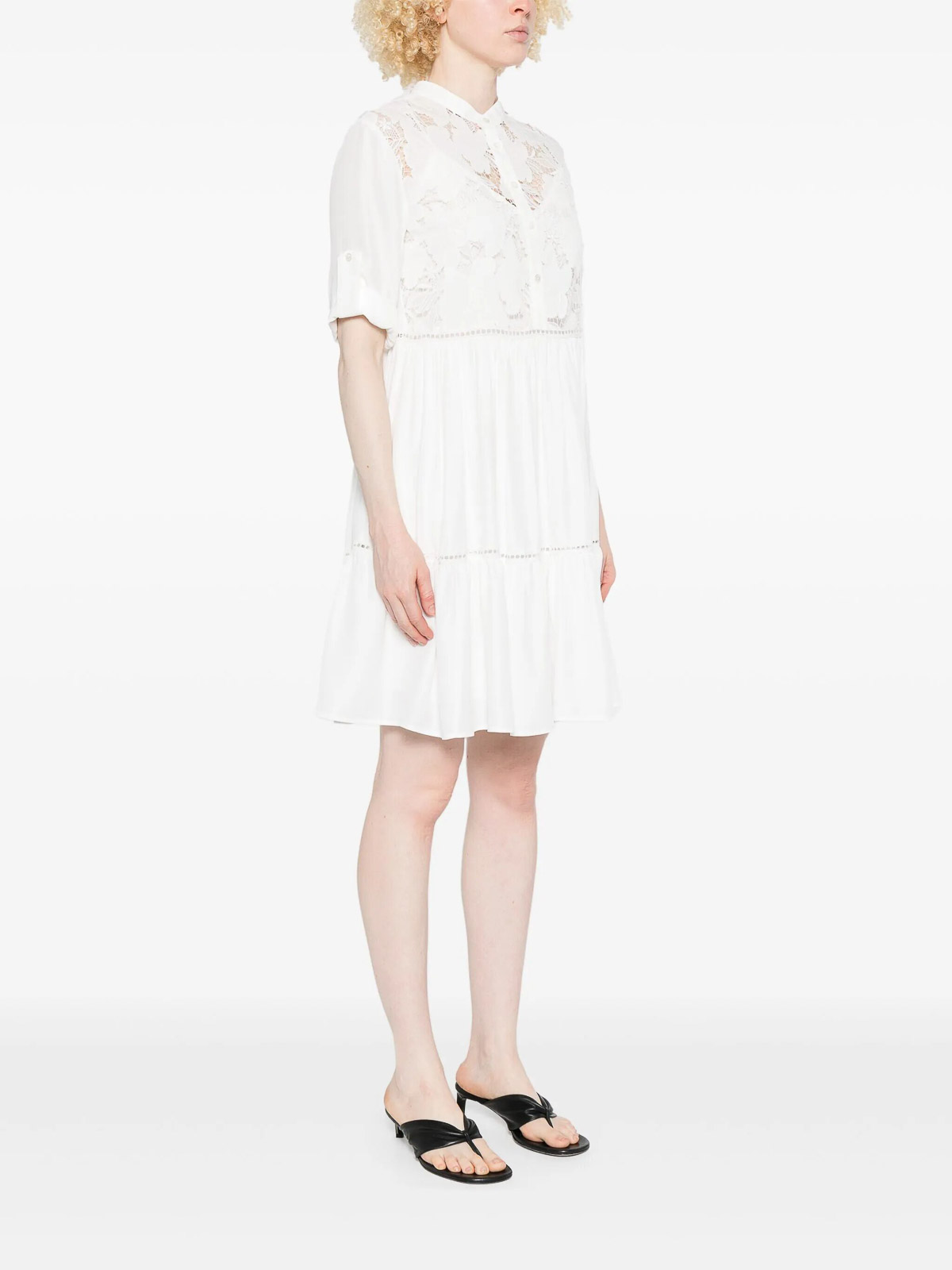 Ermanno Firenze Cotton Mini Dress In White
