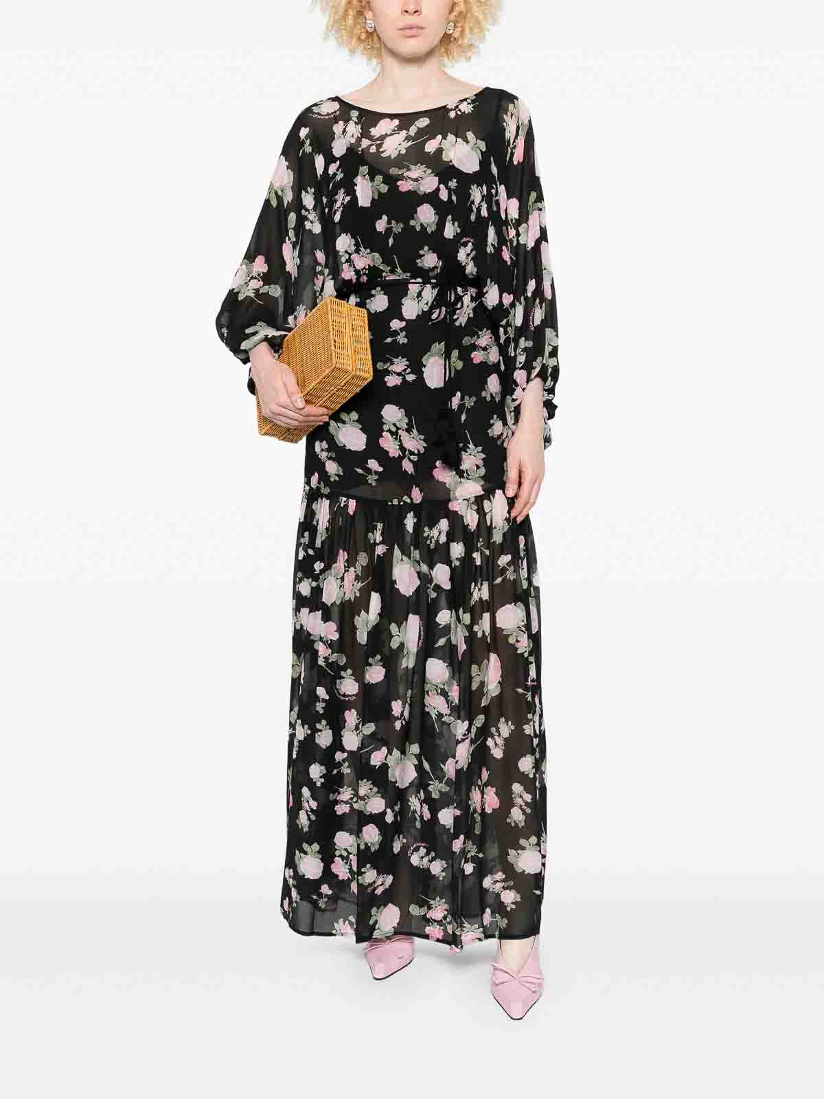Ermanno Firenze Floral-print Dress In Black