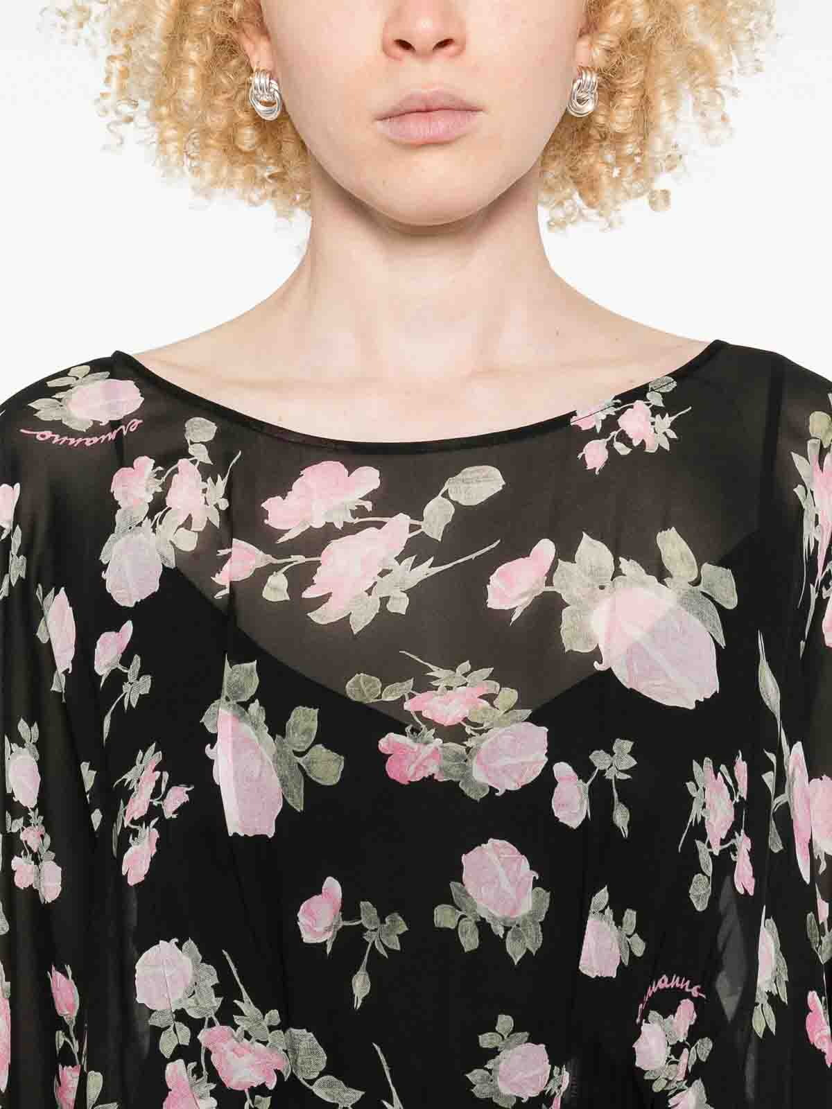 Ermanno Firenze Floral-print Dress In Black