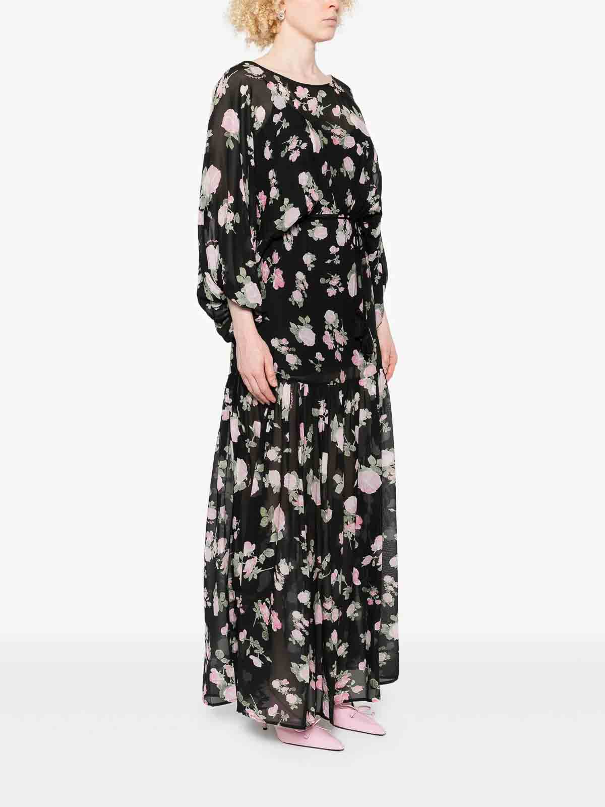 Ermanno Firenze Floral-print Dress In Black