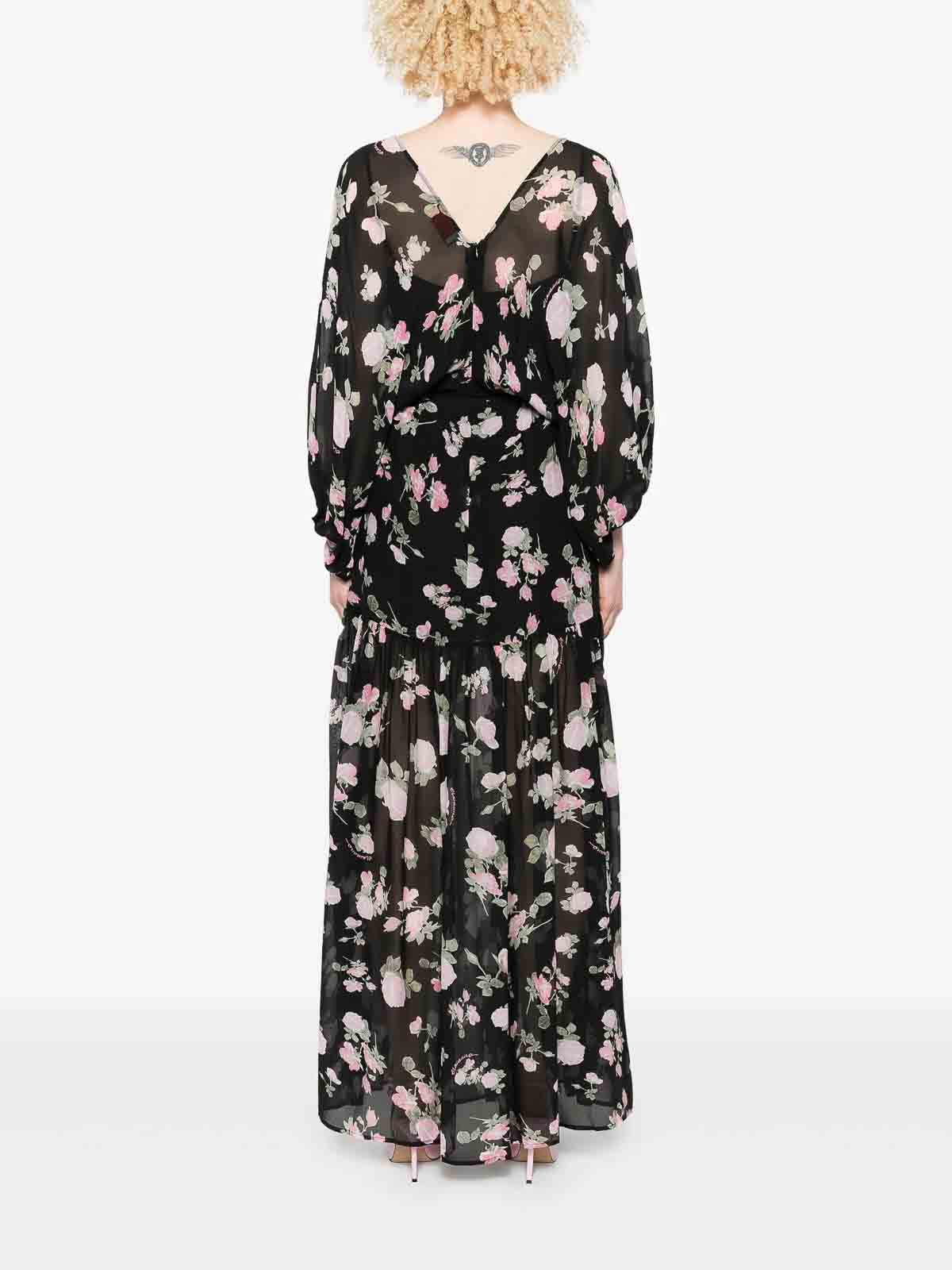 Ermanno Firenze Floral-print Dress In Black