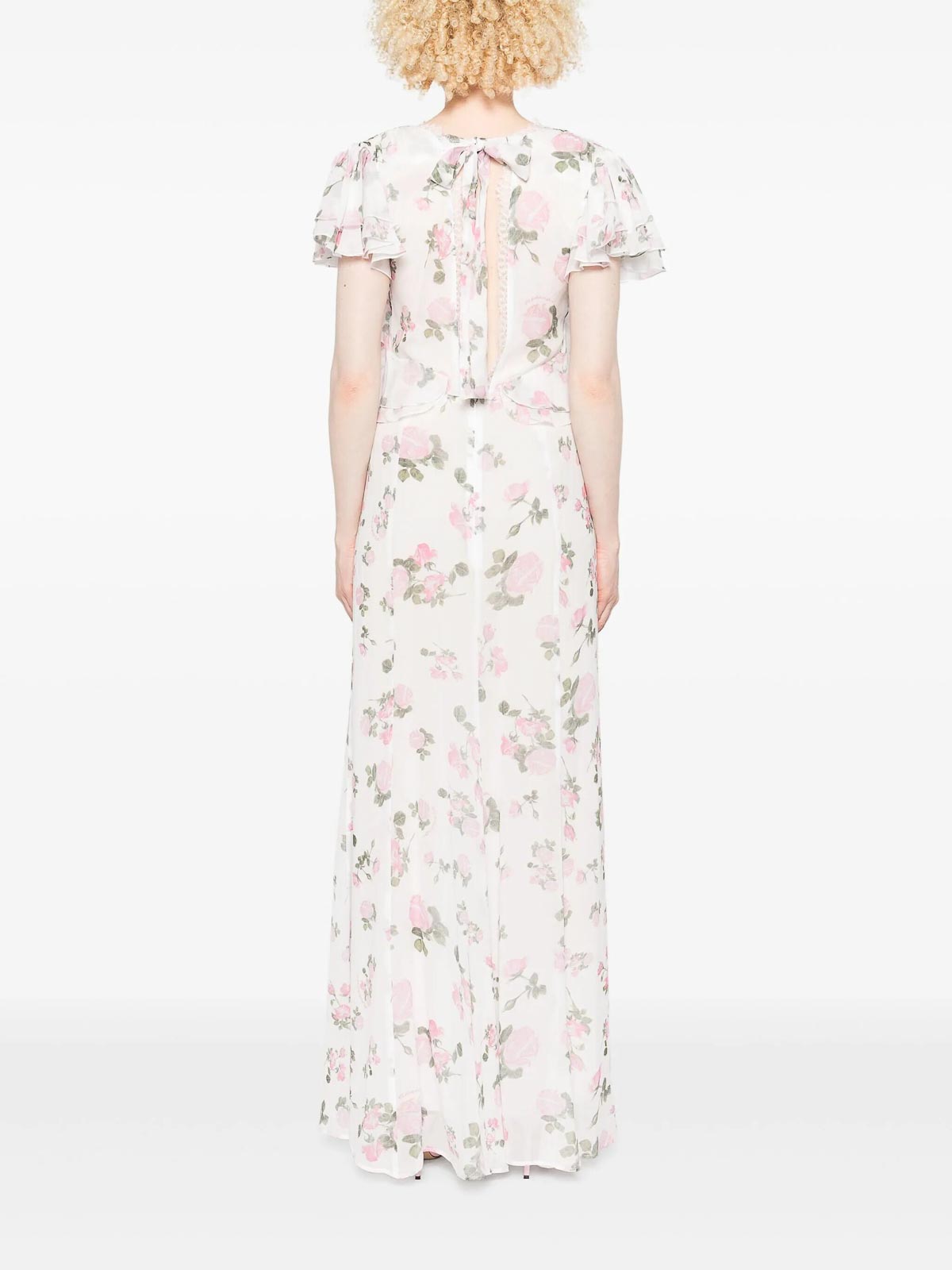 Ermanno Firenze Floral-print Maxi Dress In White