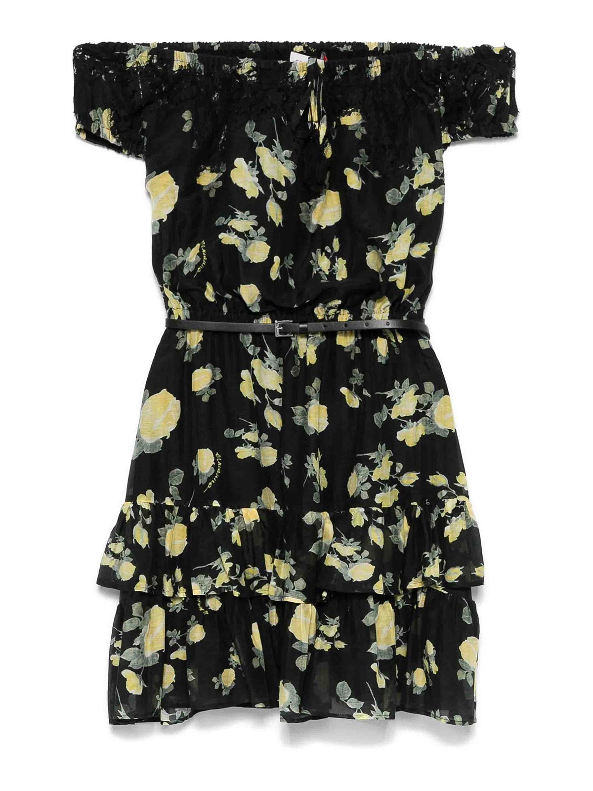 Ermanno Firenze Midi Dress In Yellow