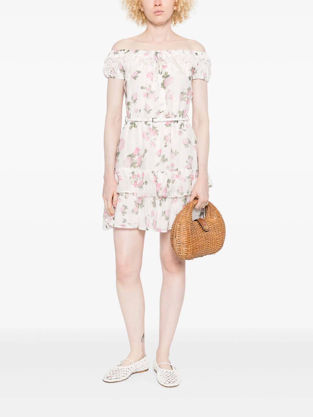 Ermanno Firenze Floral-print Dress In White