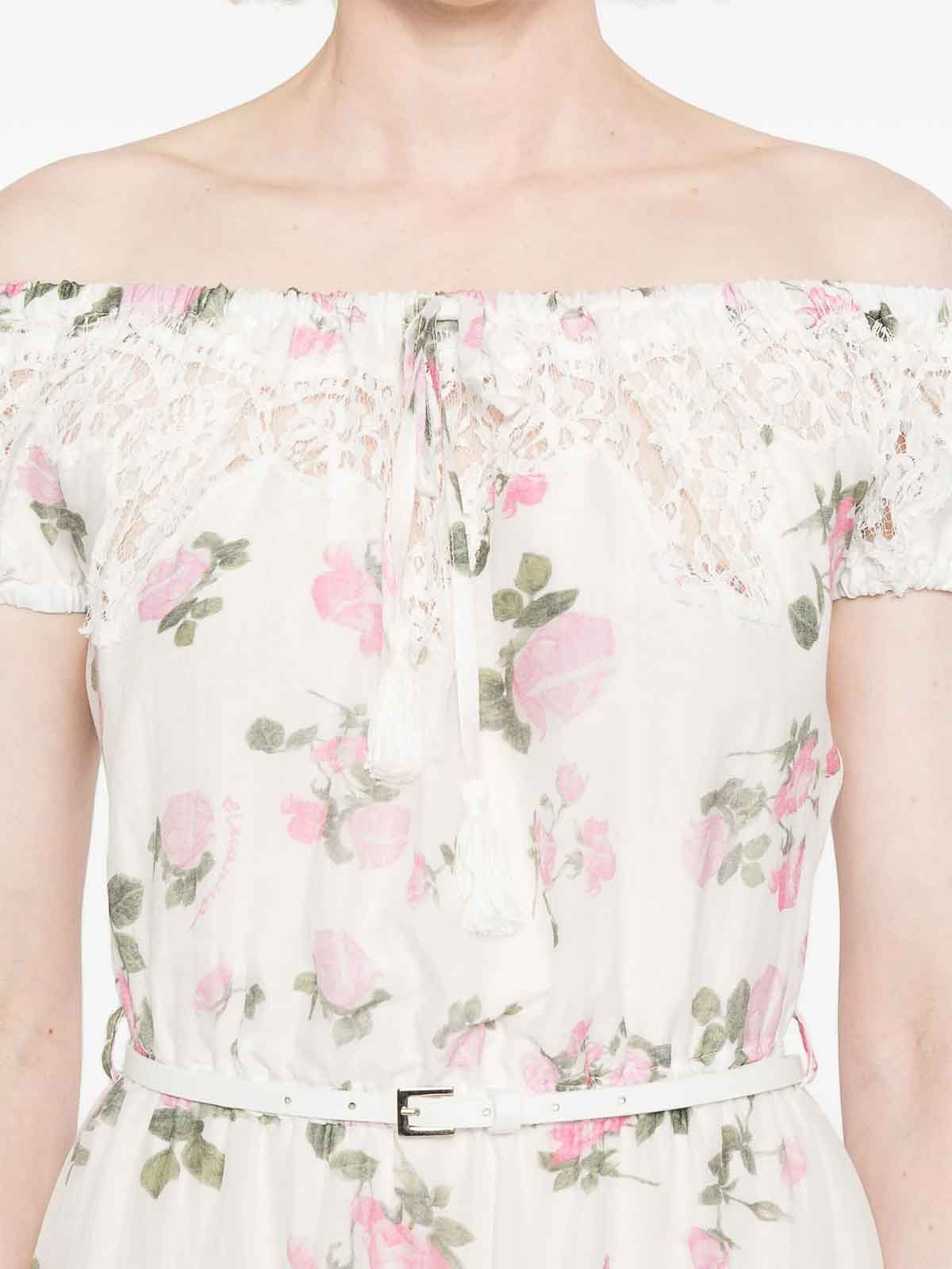 Ermanno Firenze Floral-print Dress In White