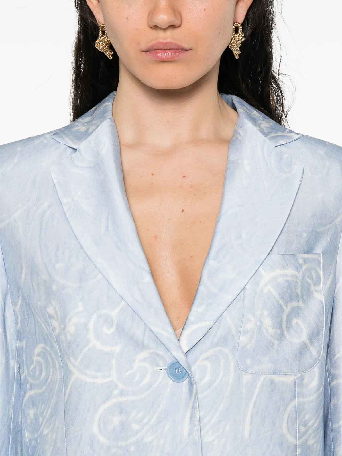 Ermanno Firenze Long-sleeved Suit Jacket In Blue
